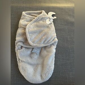 Plush Baby Blanket Newborn 0–3 Months Gray Cloud Moon neutral